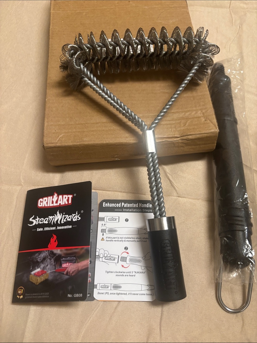 Grillart grill brush bristle free &wire brush.